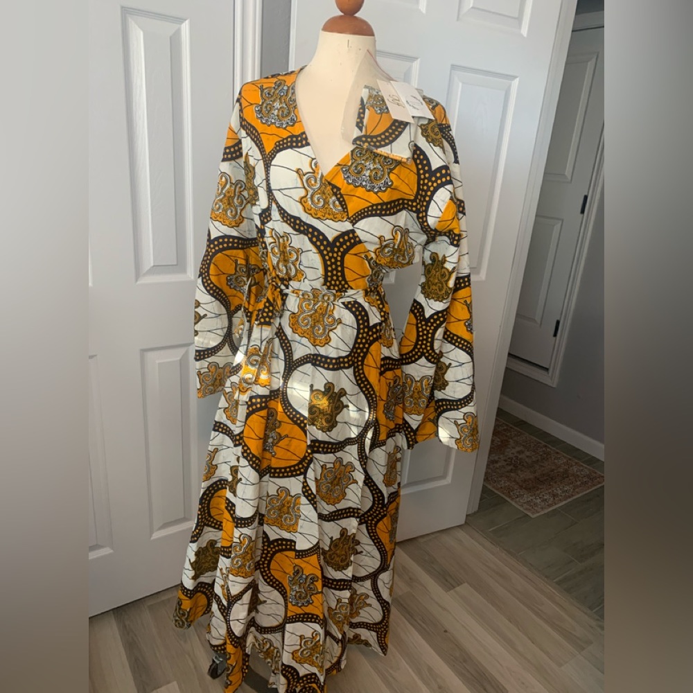 Ethnic inspired wrap dress